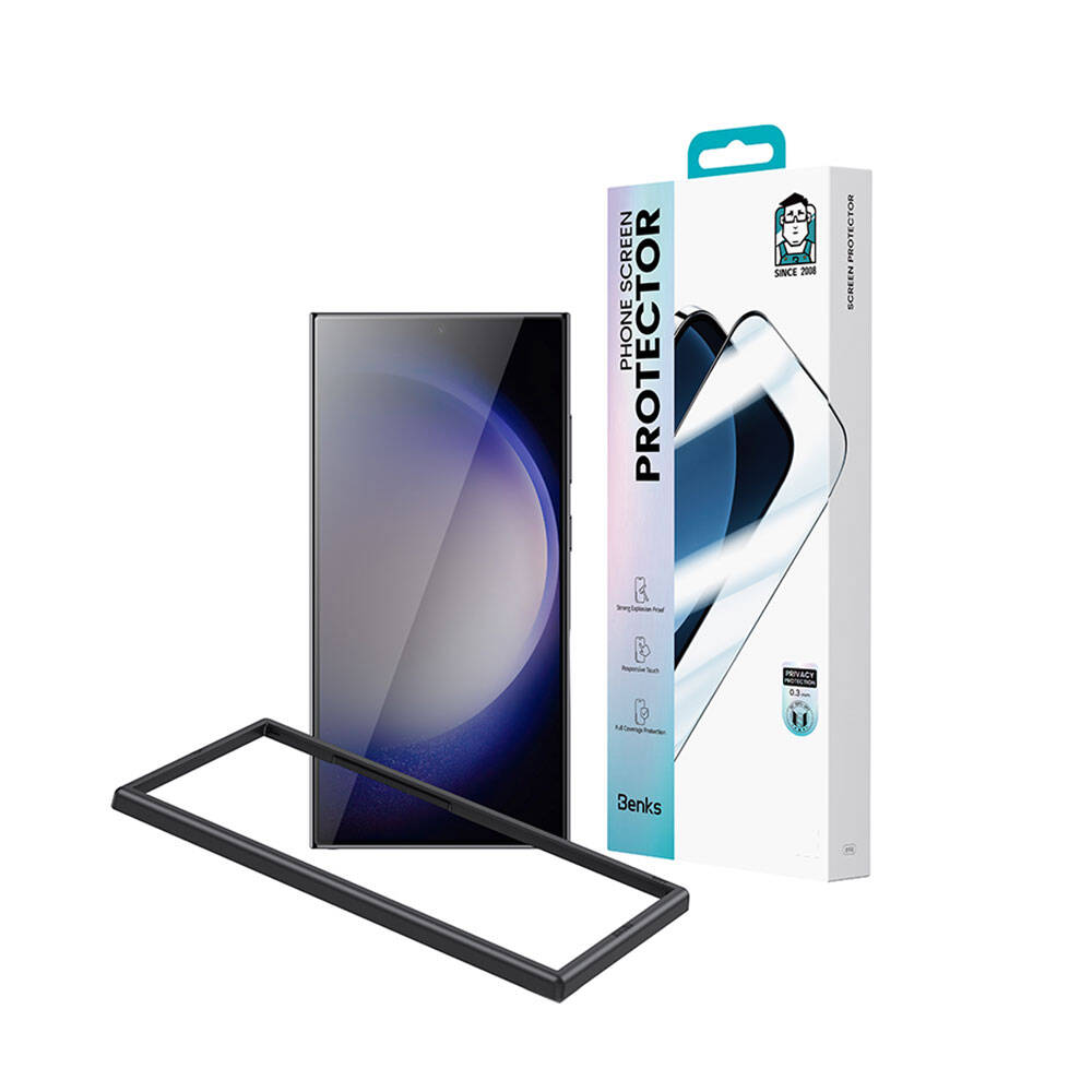 Benks Galaxy S24 Ultra Ultra Shield 0.3mm Privacy Ekran Koruyucu + Kolay Uygulama Aparatlı Benks Galaxy S24 Ultra Ultra Shield 0.3mm Privacy Ekran Koruyucu + Kolay Uygulama Aparatlı